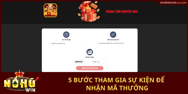 5 bước tham gia sự kiện để nhận mã thưởng